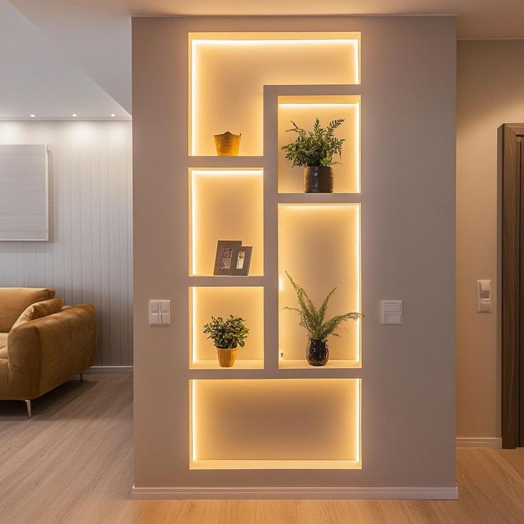 Decoração de parede em drywall com acabamento refinado PD Gesso Drywall