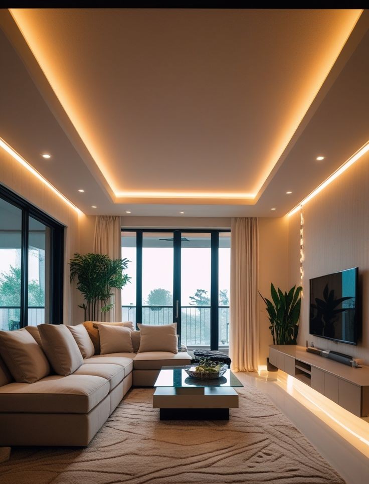 Forro em drywall instalado em apartamento de empreendimento residencial